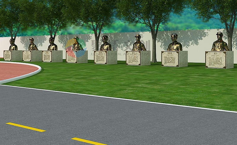 部隊(duì)軍史長(zhǎng)廊英烈雕塑建設(shè)
