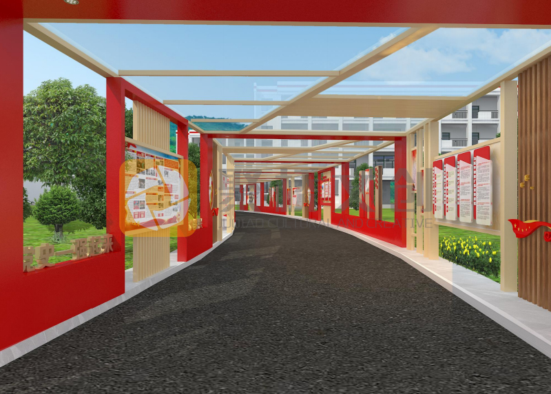 風(fēng)雨長廊紅色文化設(shè)計