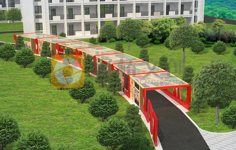 紅色主題長廊設(shè)計